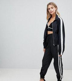 Черные джоггеры с отделкой лентой по бокам Missguided - Черный
