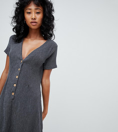 Серое платье на пуговицах Pull&Bear - Серый