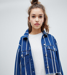 Джинсовая куртка в полоску Pull&bear - Синий