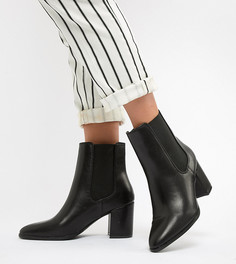 Черные ботинки челси на блочном каблуке River Island - Черный
