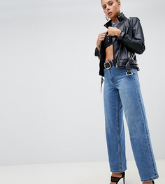 Синие широкие джинсы с завышенной талией Missguided - Синий