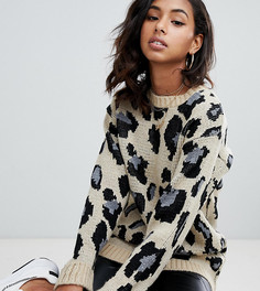Джемпер в рубчик с леопардовым принтом PrettyLittleThing - Мульти