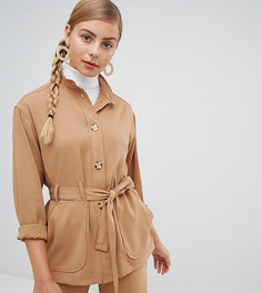 Бежевая куртка в стиле милитари с большими карманами Monki - Бежевый