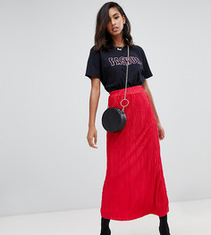 Красная юбка макси с эффектом помятости Boohoo - Красный