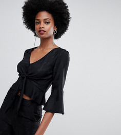 Черная жаккардовая блузка Miss Selfridge - Черный