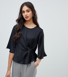 Черная атласная блузка Miss Selfridge - Черный