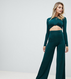 Широкие зеленые брюки PrettyLittleThing - Зеленый