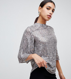Серая блузка с пайетками River Island - Серый