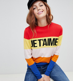Джемпер с надписью je taime New Look - Мульти