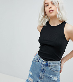Черный топ в рубчик Pull&Bear - Черный