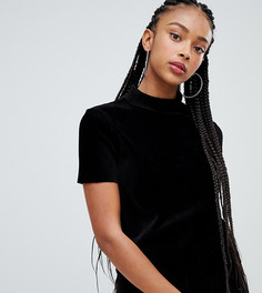 Вельветовый топ Bershka chenille - Черный