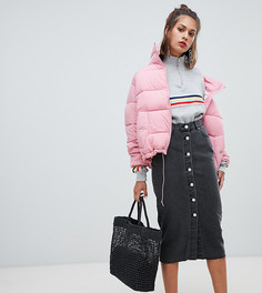 Юбка миди на пуговицах Pull&bear - Черный