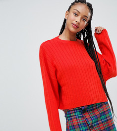 Трикотажный джемпер Bershka - Красный