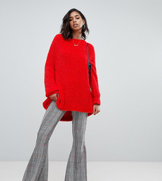 Красный трикотажный oversize-джемпер бойфренда Boohoo - Черный