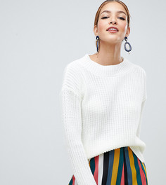 Белый базовый джемпер с круглым вырезом Boohoo - Бежевый