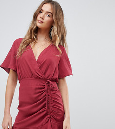 Красное платье мини с рукавами-кимоно и сборками Boohoo - Красный