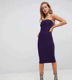Фиолетовое платье миди в бандажном стиле Missguided - Фиолетовый