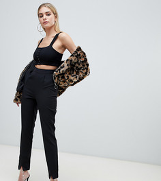 Черные премиум-брюки узкого кроя PrettyLittleThing - Черный