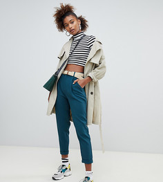 Зеленые брюки с отворотами Pull&bear - Зеленый