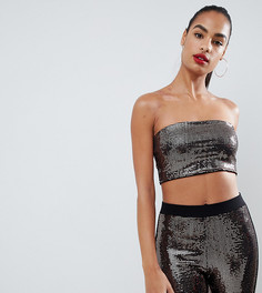 Золотистый топ-бандо Boohoo - Золотой