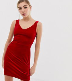 Красное бархатное облегающее платье мини Miss Selfridge - Красный
