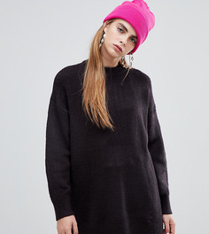Черный длинный джемпер с круглым вырезом Bershka - Бежевый