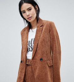 Вельветовый коричневый блейзер Bershka - Коричневый