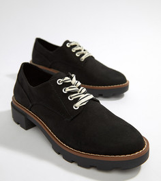 Черные ботинки на шнуровке с рифленой подошвой Pull&Bear - Черный