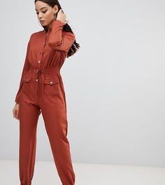 Светло-коричневый комбинезон в стиле милитари PrettyLittleThing - Коричневый
