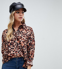 Рубашка с леопардовым принтом и длинными рукавами Boohoo - Мульти
