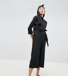 Черный комбинезон с поясом Monki - Черный