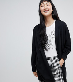 Черный длинный трикотажный кардиган Monki - Черный