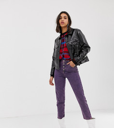 Фиолетовые джинсы в винтажном стиле Stradivarius STR - Розовый
