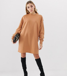 Бежевое платье-джемпер с полосками по бокам PrettyLittleThing - Бежевый