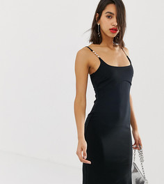 Черное облегающее платье миди River Island - Черный