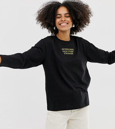 Черный oversize-лонгслив Monki - Черный