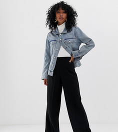 Черные широкие брюки Weekday - Черный