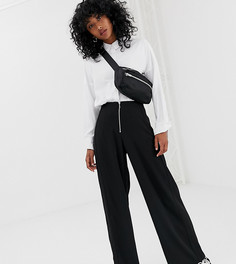 Черные широкие брюки на молнии Weekday - Черный