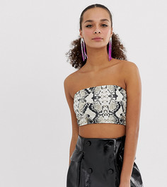 Топ бандо с принтом под кожу змеи Miss Selfridge - Мульти