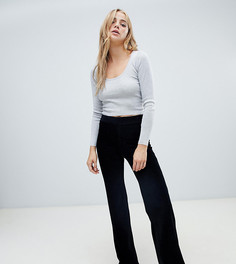 Черные бархатные брюки от комплекта Pull&Bear - Черный
