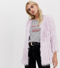 Фиолетовая шуба из искусственного меха River Island - Фиолетовый