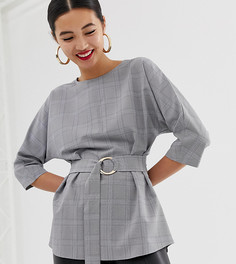 Топ в клетку с поясом River Island - Мульти