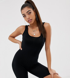 Черный базовый комбинезон-трико PrettyLittleThing - Черный