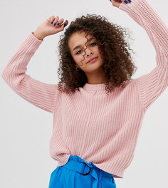 Розовый джемпер с декоративным швом Bershka - Розовый