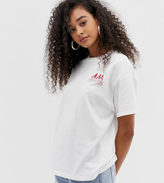 Белая футболка с принтом Stranger Things friend dont lie Pull&Bear - Белый