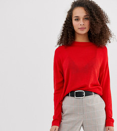 Красный легкий джемпер с круглым вырезом Bershka - Красный