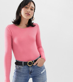 Базовый розовый лонгслив Stradivarius - Розовый