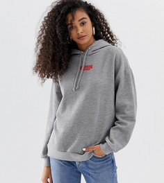 Худи серого цвета с принтом Stranger Things Pull&Bear - Серый