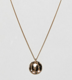Ожерелье с круглой кованой подвеской Weekday - Золотой