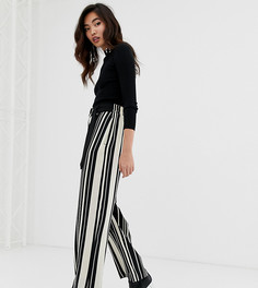 Широкие брюки в полоску River Island - Черный